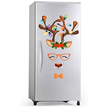 D-FantiX Reindeer Refrigerator Magnets Set of 20, Cute Fun Holiday Magnets for Fridge Dishwasher Christmas Magnets Garage Door Christmas Decorations