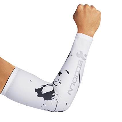 BOODUN UV Protection Cycling Sleeves Unisex Sports Compression Cooling Arm Cover Sleeves