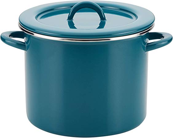 Rachael Ray 47627 Create Delicious Stock Pot/Stockpot with Lid - 12 Quart, Blue