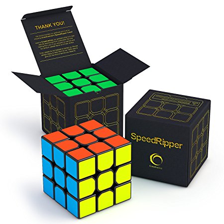 Creativeline SpeedRipper Speed Cube - 3x3 - Perfect for Competitions, Suitable for Adults & Kids, Best Magic Puzzle Toy, Better than Rubiks Cube - Turns Quicker and More Precisely Than Original