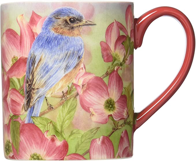 Lang Bluebird Of Happiness Mug by Jane Shasky, 14 oz, Multicolored