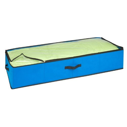 Honey-Can-Do SFT-03500 Under The Bed Non-Woven Storage Organizer Bag, 42 by 18-Inch, Blue