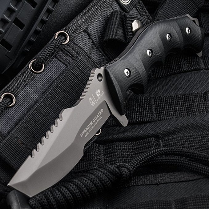 HX outdoors fixed blade tactical knives with sheath,Tanto Blade outdoor survival knife,Special forces tactical knife,Ergonomics G10 anti-skidding Handle