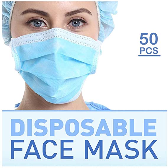 Disposable - Anti Dust - Breathable Three Layer - Blue -(50 pcs)