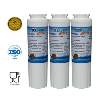 3 Pack - IcePure Water Filter to Replace Maytag, Amana, Kenmore, Jenn-Air, Whirlpool, Kitchenaid, UKF8001, UKF8001AXX, UKF-8001P, UKF9001, UKF9001AXX, 469006, 469992, 9005, 9006, 469030, 12527304, 4396395, WF295, WF50, SGF-M10