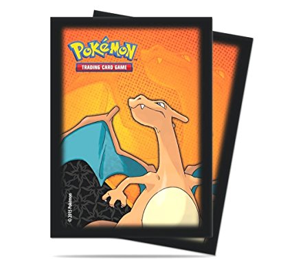 65 Ultra Pro CHARIZARD POKEMON Deck Protectors Sleeves Red & Black Standard Size MTG