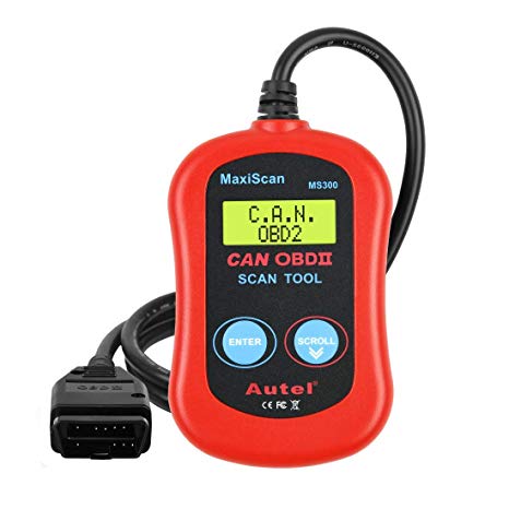 Autel MS300 OBD2 Scanner Code Reader, Turn Off Check Engine Light, Read & Erase Fault Codes, Check Emission Monitor Status CAN Diagnostic Scan Tool