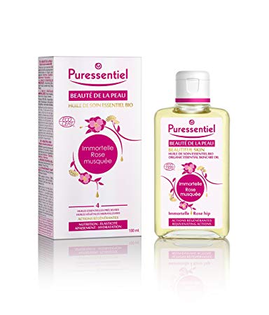 Puressentiel Beautiful Skin Organic Skincare Oil, Immortelle/Rose Hip, 100ml