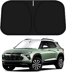 D-Lumina Windshield Sun Shade for 2021-2024 Chevy Trailblazer Accessories, Front Window Sunshade Sun Visor Protector Block UV Rays Heat, Foldable 2 Layers 210T Material