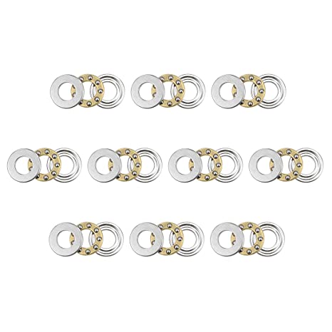 uxcell F5-10M Thrust Ball Bearings 5mm x 10mm x 4mm Chrome Steel Single Direction 10pcs