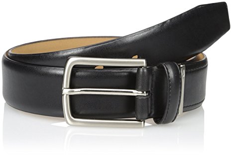 Dockers Men's 1 3/8 Inch Beveled-Edge Leather Belt