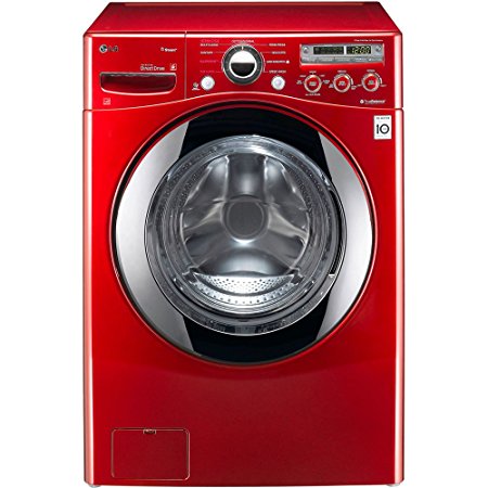 LG WM2650HRASteamWasher 3.6 Cu. Ft. Wild Cherry Red Stackable With Steam Cycle Front Load Washer - Energy Star