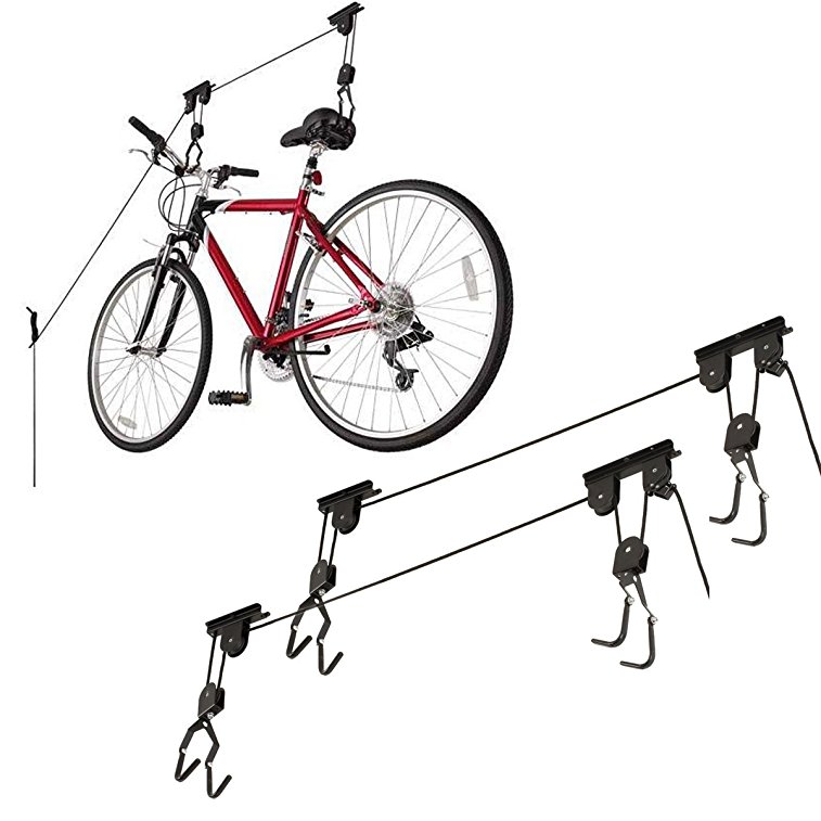Racor Bike Rack Lifts Ceiling Bicycle Mount 2 Pack