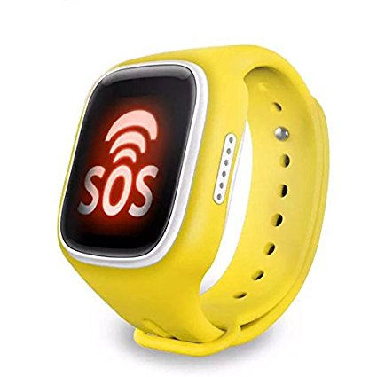 Kids Smartwatch, KINGEAR K6 Children Anti-lost Smart Watch with GPS Tracker-Yellow