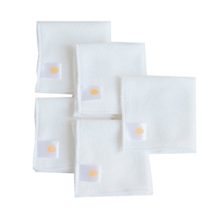 Satsuma Designs Organic Wash Cloths and Wipes 5 Pack White