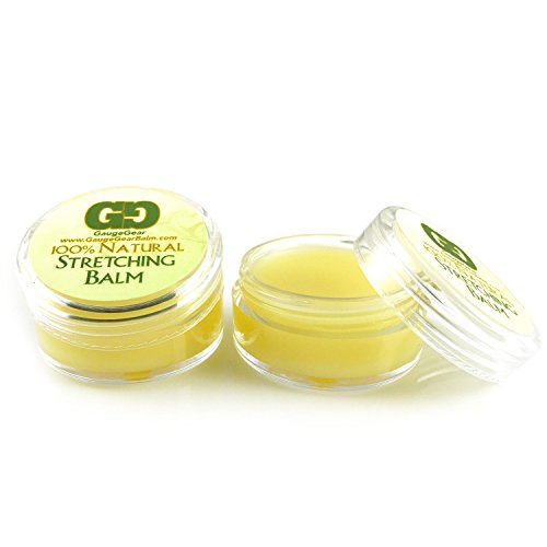 Gauge Gear Twin Pack- Ear Stretching Balm Cream with Jojoba Oil Natural Healing Product