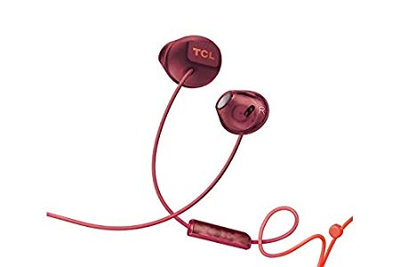 TCL SOCL200 in-Ear Earbud Headphones with Built-in Mic - Sunset Orange