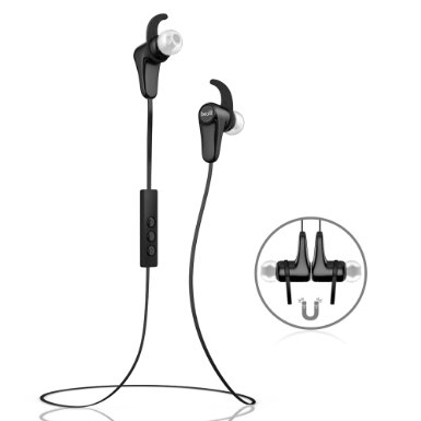 Beatit  G18 In-ear Wireless Bluetooth 41 Headset Hands-free Sports Music Neckband Earphone Earbuds Supports CSR DSP with Mic and Voice Prompt for Smart Phones with Bluetooth Function Black