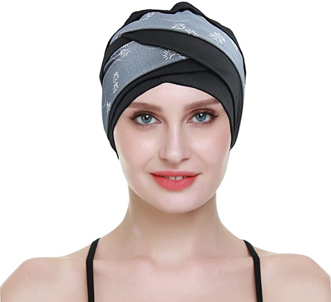 Slip-on Lightweight Chemo Turbans for Women Hair Loss-Breathable Bamboo