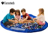 Karnotech Toy Storage Bag Organizer Kid Play Mat Portable Lego Organize Foldable Picnic Camping Mattress Shoulder Bag Blue 60 in