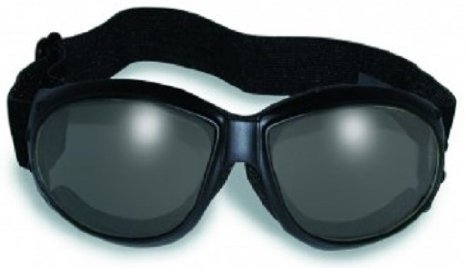 Global Vision Eliminator Motorcycle Goggles Black FrameClear-Smoke Lens