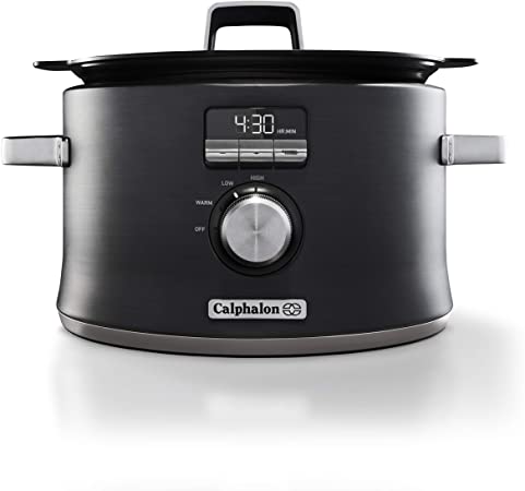 Calphalon Digital Sauté Slow Cooker, Dark Stainless Steel