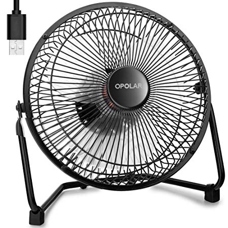 OPOLAR 9 inch USB Desk Fan, USB Powered ONLY, Enhanced Airflow, Quiet Operation, Two Speeds, Perfect Personal Cooling Fan for Home Office Table