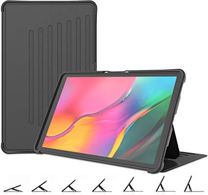 AVAWO Magnetic Case for Samsung Tab A 10.1inch 2019 (SM-510 / SM-T515)- Luxury Slim Advanced Leather Strong Magnetic Stand Convenient Protective Cover for Samsung Tab A 10.1inch 2019 - Black