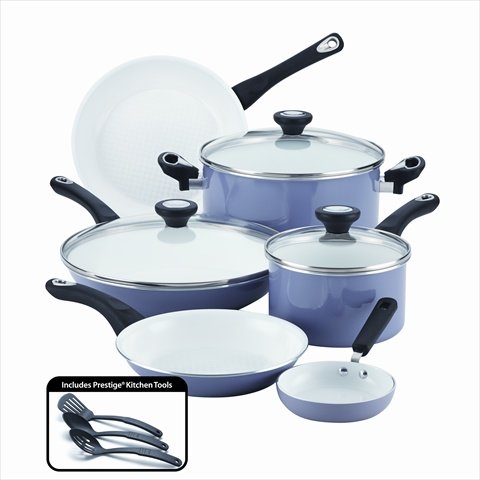 Farberware 12 Piece Ceramic Nonstick Cookware, Lavender