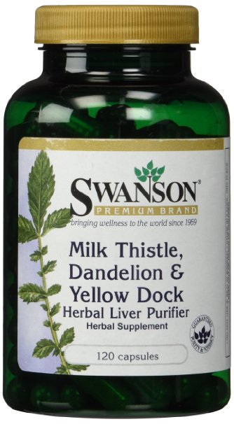 Swanson Milk Thistle, Dandelion & Yellow Dock 120 Caps