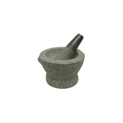Libertyware 8 Inch Stone Granite Mortar and Pestle 4 Cup Capacity