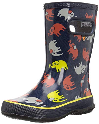 BOGS Kids' Skipper Waterproof Rubber Rain Boot for Boys and Girls