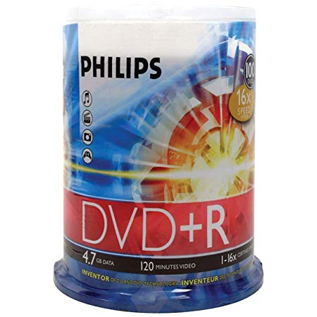 DVD R 4.7GB DATA 120MIN VID 16X 100-SPINDLE