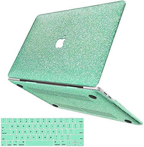 MacBook Pro 13 Case 2020 2019 2018 2017 2016 Release A2159/A1989/A1706/A1708,Anban Glitter Bling Smooth Shell Slim Snap On Case with Keyboard Cover Compatible for Newest Pro 13 with/Without Touch Bar