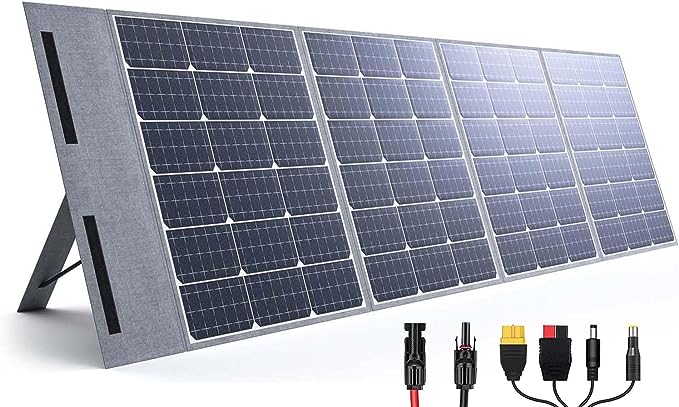 200W 20V Portable Solar Panel,Ultra-Light/9.9lbs,SG200 Lightweight Folding Solar Panel kit with MC4 Output,23% Efficiency for 12v Batteries/Power Station Outdoor Camping RVs Hiking Off-Grid Living