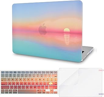 KECC Compatible with MacBook Pro 13 inch Case 2016-2023 Release M2 A2338 M1 A2289 A2251 Touch Bar Plastic Hard Shell   Keyboard Cover   Screen Protector (Sunset)