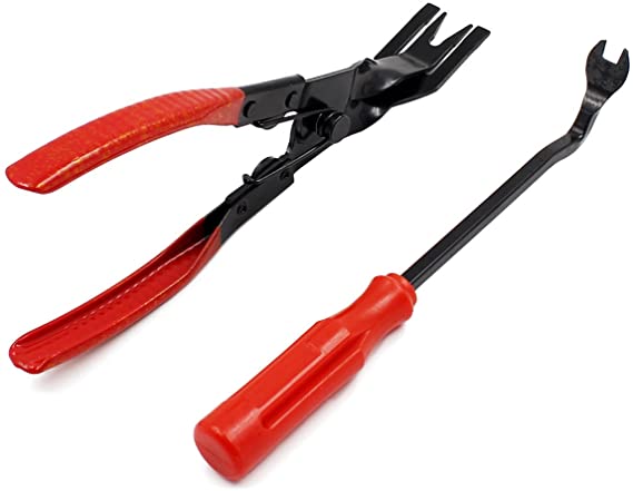 Car Trim Removal Tools Kit,Clip Pliers Set & Fastener Remover-Repair kits for Auto Door Upholstery and Panel Dashboard (2pcs)
