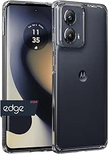 Motorola Edge 2024 Hybrid Crystal Clear Case- Showcase your Moto Edge 2024 phone - clear, ultra slim fitting, transparent case with anti-yellowing technology