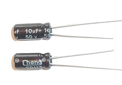 E-Projects B-0002-D05 Radial Electrolytic Capacitor, 10uF, 50V, 105 C (Pack of 5)