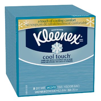 Kleenex Cool Touch Facial Tissues, 50 ct, (Pack of 27)