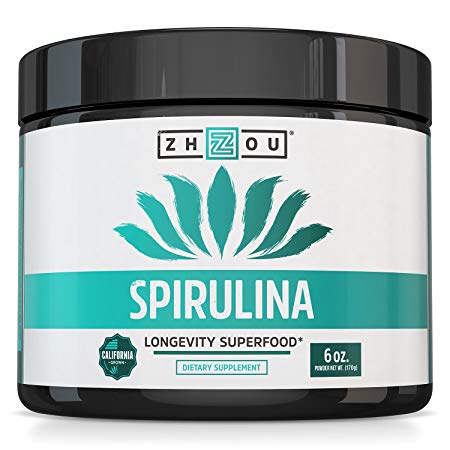 Non-GMO Spirulina Powder - Sustainably Grown in California - Highest Quality Spirulina on Earth - 100% Vegetarian, Gluten Free & Non-Irradiated - Blue Green Algae Perfect for Smoothies, Juices & More
