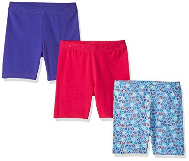 Amazon Brand - Spotted Zebra Girls' Toddler & Kids 3-Pack Bike Shorts