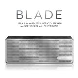 Photive Blade Portable Wireless Bluetooth Speaker 8 Hour Battery Aluminum Housing- Black