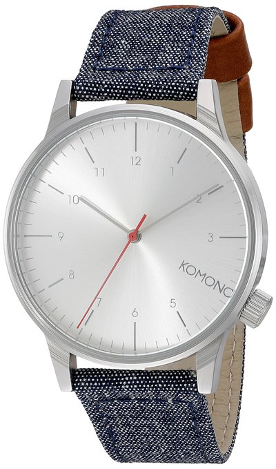 Komono Unisex KOM-W2101 Winston Heritage Series Analog Display Japanese Quartz Blue Watch