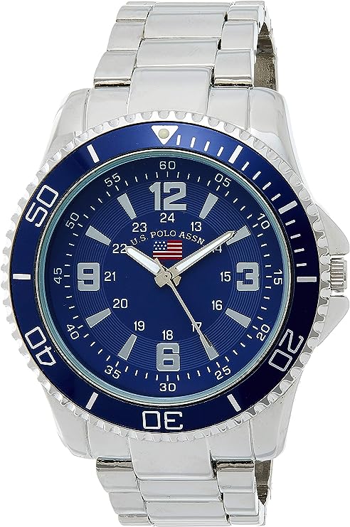 U.S. Polo Assn. Men's Quartz Metal and Alloy Casual Watch, Color:Silver-Toned (Model: us8621)