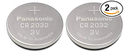 Panasonic CR2032 3V Lithium Coin Battery (Pack of 2)