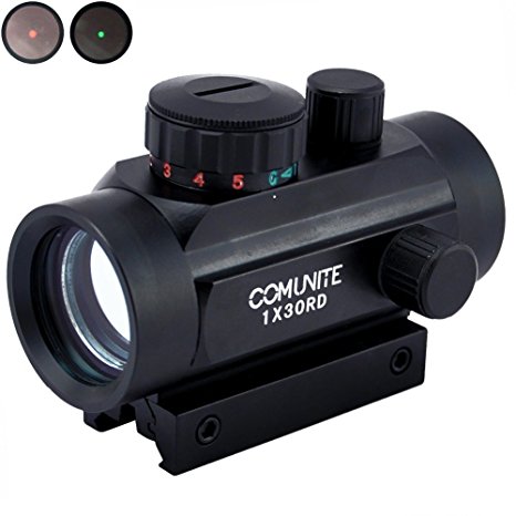 Comunite 1X 30 Red/Green Dot Sight Scope Tactical Holograp with Integral Picatinny Mounting Deck