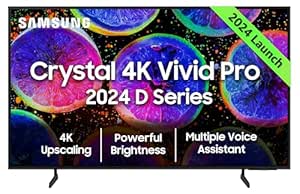 Samsung 189 cm (75 inches) D Series Crystal 4K Vivid Pro Ultra HD Smart LED TV UA75DUE77AKXXL (Black)