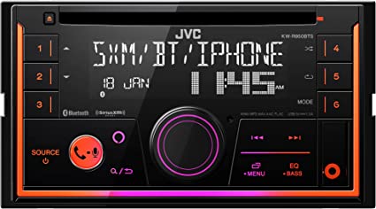 JVC KW-R950BTS Bluetooth Car Stereo Receiver with USB Port – LCD Display - AM/FM Radio - MP3 Player - Double DIN – 13-Band EQ (Black)