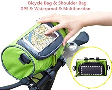 Malirona Cycling Bike Front Handlebar Bag Bicycle Phone Holder Screen Touchable for GPS